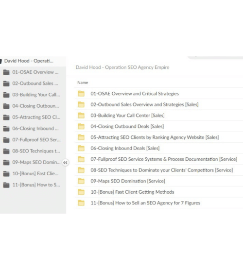 David Hood – Operation SEO Agency Empire