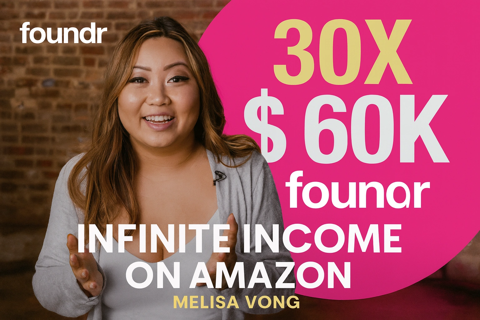 Foundr – Melisa Vong Infinite Income on Amazon course promotional graphic