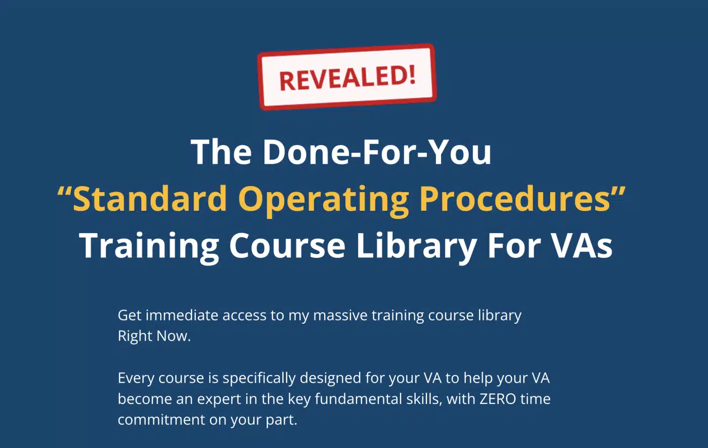 John Jonas – VA Standard Operating Procedure Training Course