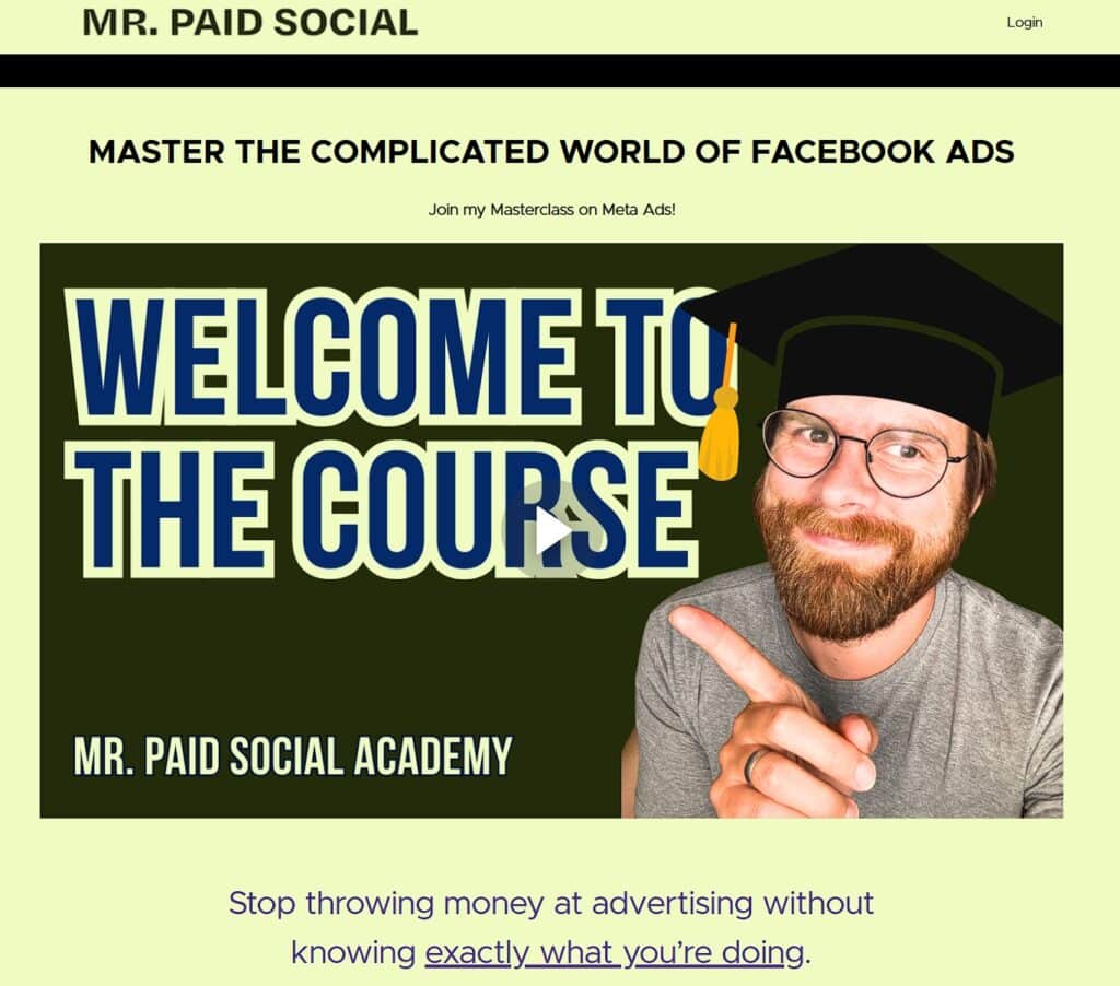 Media Buying ADS Masterclass – Mr Paid Ads
