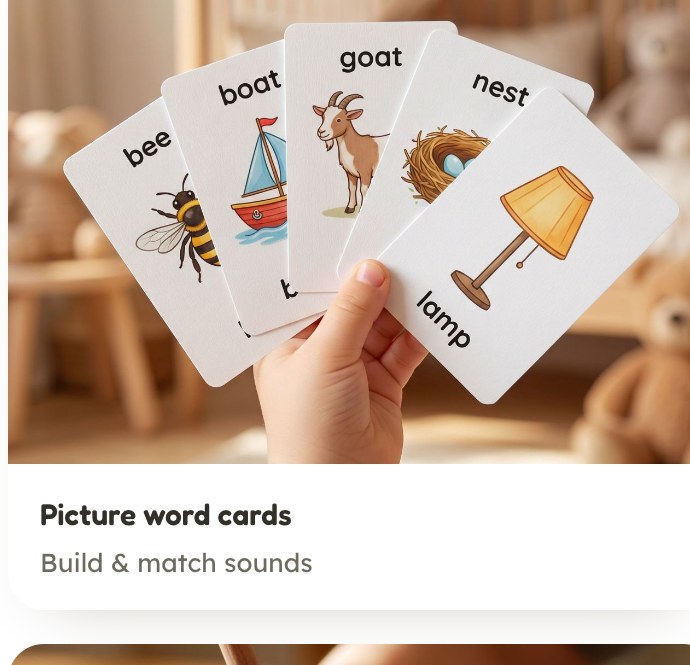 Picture word cards